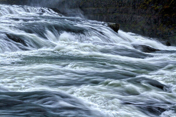 Iceland Art Print featuring the photograph Gullfoss Waterfall #5 - Iceland by Stuart Litoff