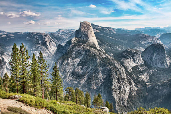 Half Dome Art Print featuring the photograph Half Dome From Glacier Point by Kristia Adams