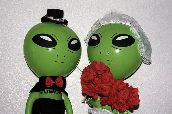 Alien Art Print featuring the photograph Happily Wedded Aliens by Richard Henne
