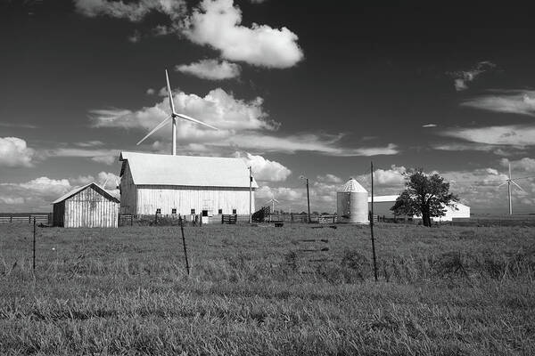 Farm Art Print featuring the photograph Harnessing the Wind in Indiana by Scott Kingery