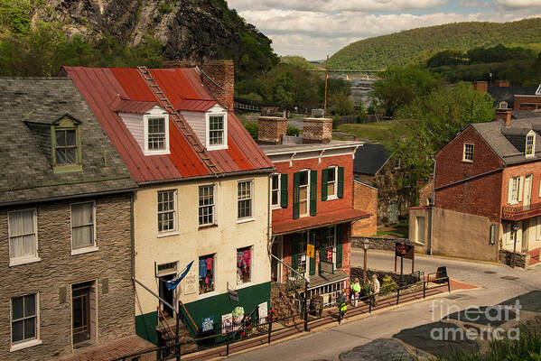 Harper's Ferry National Historic Park Art Print featuring the photograph Harper's Ferry Cityscape by Bob Phillips