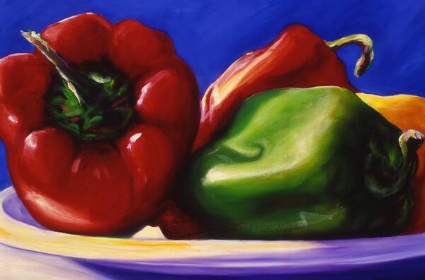 Still Life Art Print featuring the painting Harvest Festival Peppers by Shannon Grissom