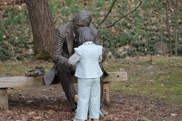 Statues Art Print featuring the photograph Having A Conversation #2 by Gayle Berry