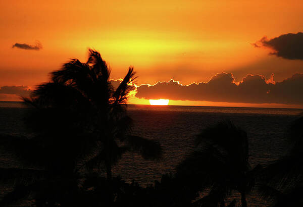 Sunset Art Print featuring the photograph Hawaiian Sunset by Anthony Jones