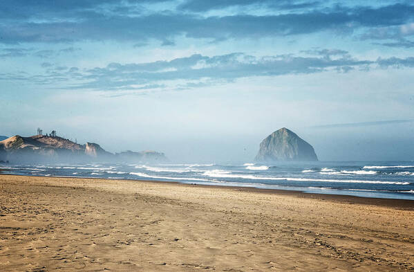 Oregon Coast Art Print featuring the photograph Haystack Rock Pacific City by Tom Singleton