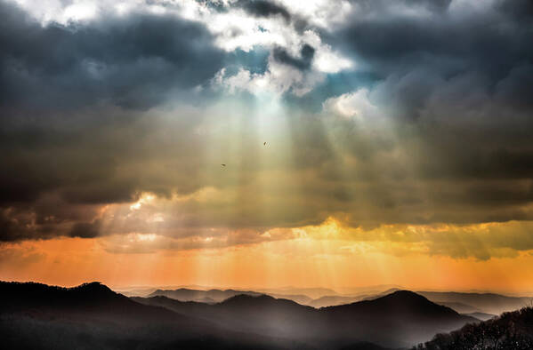 Sunbeams Art Print featuring the photograph Heaven's Lullaby by Karen Wiles