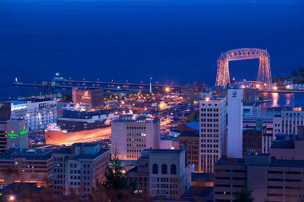 Photography Art Print featuring the photograph High Angle View Of A City, Canal Park by Panoramic Images