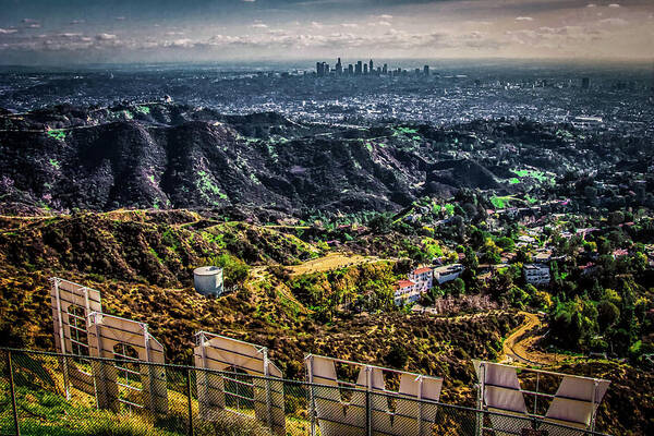 Hollywood Art Print featuring the photograph Behind The Sign by April Reppucci