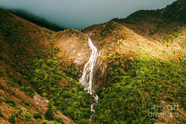 Waterfalls Art Print featuring the photograph Horsetail Waterfalls Tasmania by Jorgo Photography