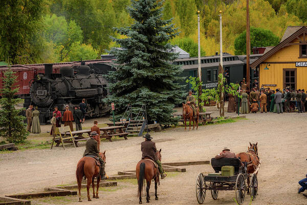 Hostiles Art Print featuring the photograph Hostiles - A Day on Set - No4 by Debra Martz