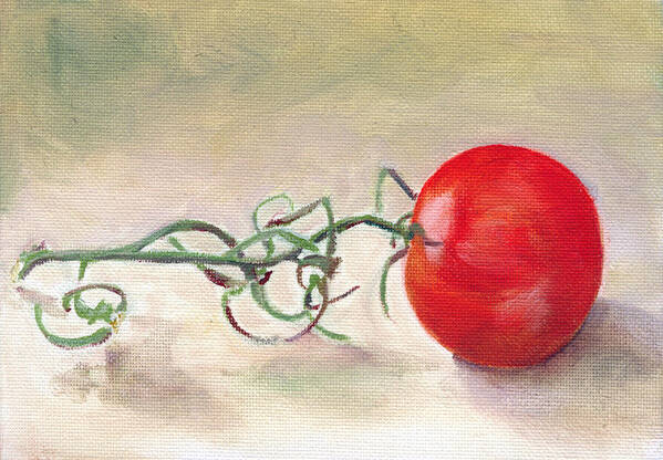 Food Art Print featuring the painting Hot-house Tomato by Sarah Lynch