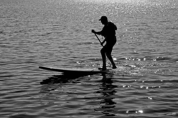 Stand Up Paddleboard Art Print featuring the photograph Hot Moves on a SUP by John Meader