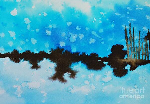 Abstract Art Print featuring the painting Ice and snow by Chani Demuijlder