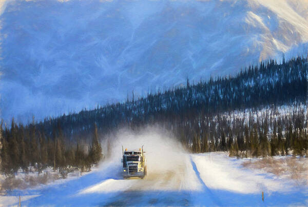 Alaska Art Print featuring the photograph Ice Road Trucker by John Roach