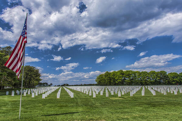 National Cemetery Art Print featuring the photograph In Memoriam by Cathy Kovarik