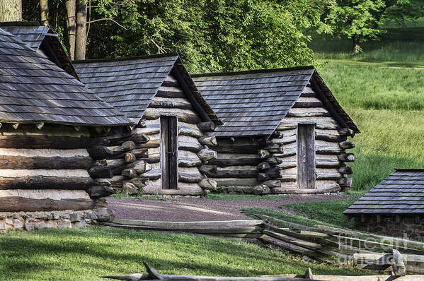 Americana Art Print featuring the photograph Infantry Cabins at Valley Forge by John Greim