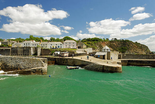 Britain Art Print featuring the photograph Inner Harbour Entrance - Charlestown by Rod Johnson