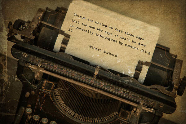 Typewriter Art Print featuring the photograph Innovation by Robin-Lee Vieira