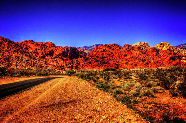 Red Rock Canyon. Las Vegas Art Print featuring the photograph Into the Calico Basin Early Morning by Roger Passman