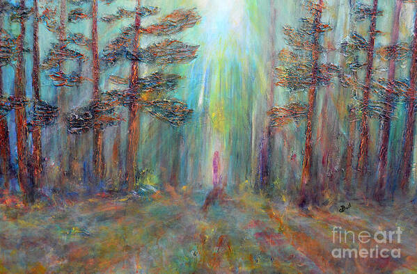 Woods Art Print featuring the painting Into the Light by Claire Bull