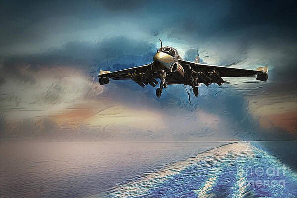 A-6 Art Print featuring the digital art Intruder Returns by Airpower Art