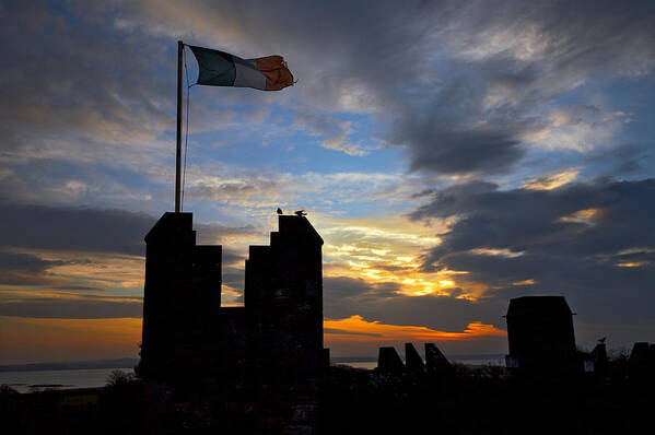 Lawrence Art Print featuring the photograph Irish Sunset Over Ramparts 2 by Lawrence Boothby