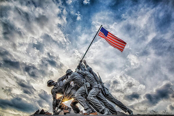Iwo Jima Art Print featuring the photograph Iwo Jima Memorial by Susan Candelario