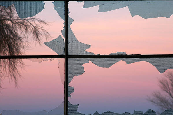 Broken Art Print featuring the photograph Jagged Twilight by DArcy Evans