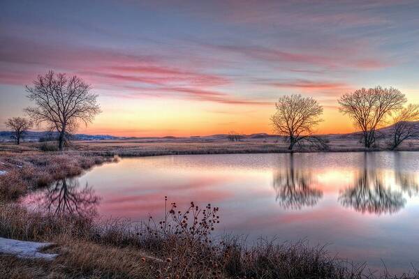 Sunrise Art Print featuring the photograph January Dawn by Fiskr Larsen