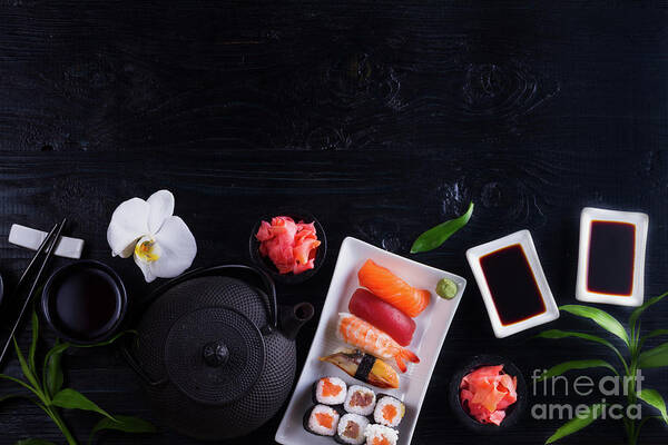 Sushi Art Print featuring the photograph Japanese Sushi Dish II by Anastasy Yarmolovich