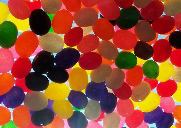 Candy Rainbow Treat Colorful Jellybean Art Print featuring the photograph Jellybeans by Anna Villarreal Garbis