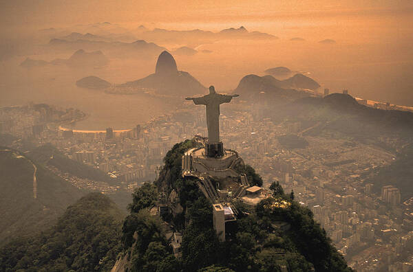 Jesus Art Print featuring the photograph Jesus in Rio by Christian Heeb