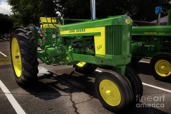 Tractor Art Print featuring the photograph John Deere 520 by Mike Eingle