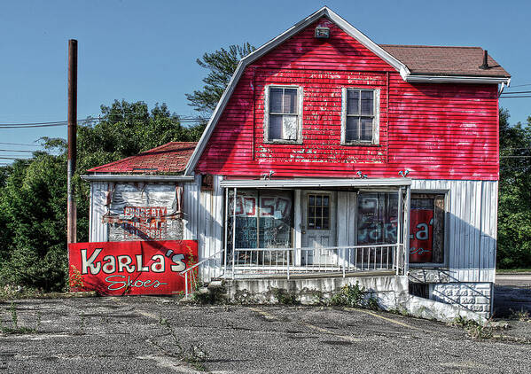 Hdr Art Print featuring the photograph Karlas Shoe Store by Rick Mosher
