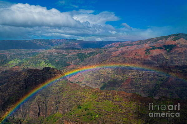 Hawaii Art Print featuring the photograph Kauai rainbow by Izet Kapetanovic