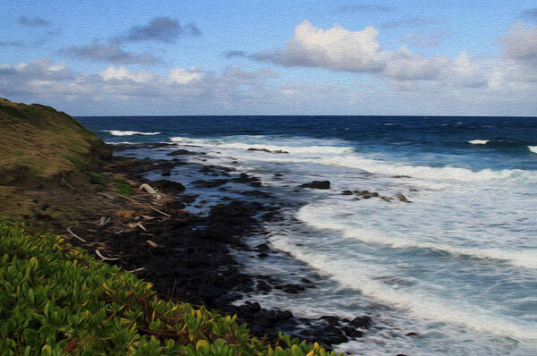Bonnie Follett Art Print featuring the photograph Kauai Shore 1 by Bonnie Follett