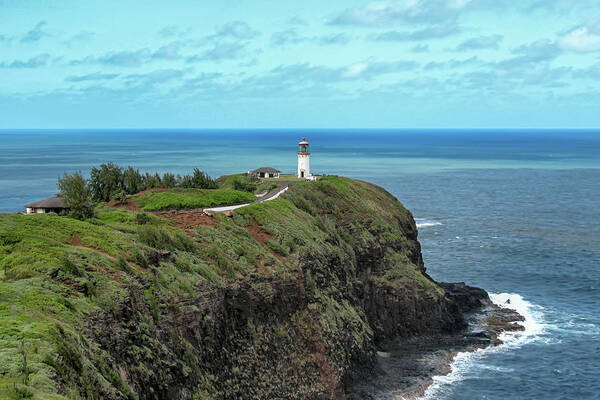 Kilauea Lighthouse Art Print featuring the photograph Kilauea Point Lighthouse by Susan Rissi Tregoning