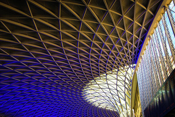 Kings Cross Art Print featuring the photograph Kings Cross Railway Station roof by Matthias Hauser