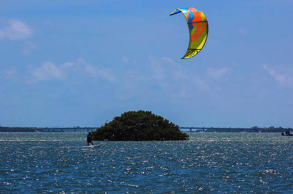 Photo For Sale Art Print featuring the photograph Kite Surf Island by Robert Wilder Jr