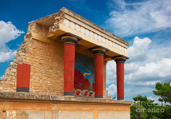Knossos Art Print featuring the photograph Knossos palace at Crete, Greece by Anastasy Yarmolovich