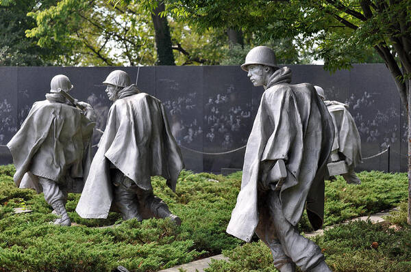 Teresa Blanton Art Print featuring the photograph Korean War Memorial 3 by Teresa Blanton