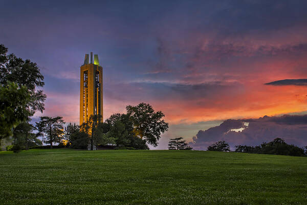 Lawrence Art Print featuring the photograph KU Campanile by Thomas Zimmerman