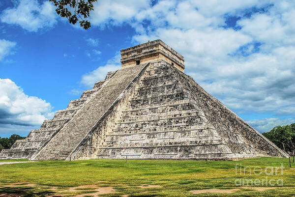 Observatory Art Print featuring the photograph Kukulkan Pyramid by Judy Wolinsky