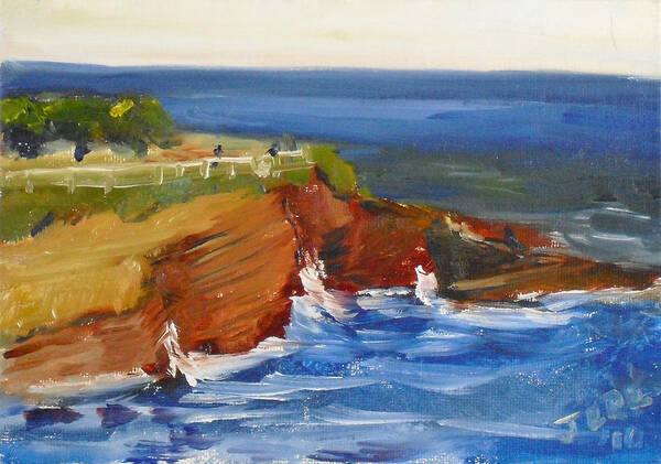 100 Paintings Art Print featuring the painting La Jolla Cove 017 by Jeremy McKay
