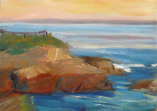 100 Paintings Art Print featuring the painting La Jolla Cove 018 by Jeremy McKay