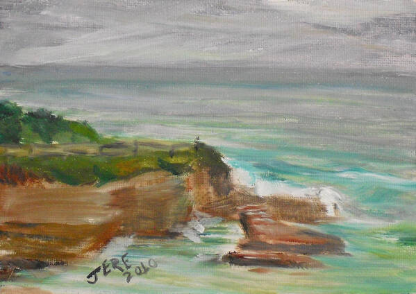 100 Paintings Art Print featuring the painting La Jolla Cove 073 by Jeremy McKay