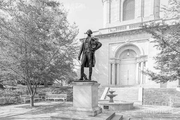 Lafayette College Art Print featuring the photograph Lafayette College Marquis de Lafayette Statue by University Icons