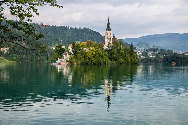 Lake Bled Art Print featuring the photograph Lake Bled by Lev Kaytsner
