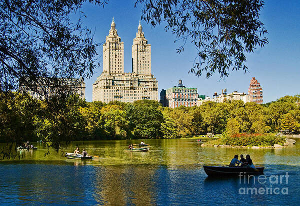 Central Park Art Print featuring the photograph Lake in Central Park by Allan Einhorn