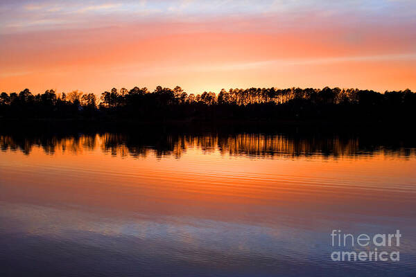 Sunset Art Print featuring the photograph Lake Maumelle Sunset by Tim Hightower